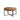 33.86" Retro Splicing Round Wood Coffee Table with Metal Cross Legs