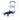 A dimension Image of the 330lbs Capacity Blue Dolly Folding Push Hand Flatbed Rolling Cart
