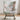 33" Modern Beige Patchwork Rocking Chair with Wooden Legs