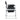 34" Black and Gray Padded Folding Outdoor 1-piece Chair with Side Table and Storage Pockets