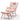 35.5" Pink Houndstooth Fabric Leather Rocking Chair 