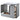 Grey Bathroom Vanity with open drawers and doors - Charmydecor