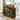 35.8" Rustic Brown Furniture Style 3-Door Dog Crate Side Table with Wheels and Flip-Up Top Opening