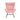 36.5" Modern Nursery Rocking Chair with Wood and Metal Legs - Pink Teddy Fabric