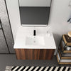 36" Dark Walnut Floating Bathroom Vanity with Soft Close Cabinet Doors