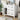 36" White Resin Single Sink Freestanding Bathroom Vanity with 4 Drawers and 2 Doors