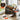 38.58" Indoor Brown Dog Crate Side Table