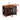 38.58" Indoor Brown Dog Crate Side Table
