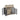 38.58" Indoor Grey Dog Crate Side Table With Feeding Bowl, Wheels, Three Doors, Flip-Up Top Opening