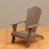 38" Brown Outdoor Reclining Polystyrene Adirondack Chair with Cup Holder