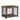 38" Rustic Brown Furniture-Style Dog Crate on Wheels