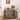 38" Rustic Brown Furniture-Style Dog Crate on Wheels with Double Doors and Lift Top