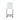 39.37 White PU Counter Height Dining Chair