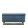 39 Inch Modern Blue Entryway Bench with Storage