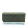 39 Inch Modern Green Entryway Bench with Storage