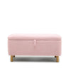39 Inch Modern Pink Entryway Bench with Storage
