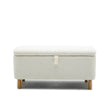 39 Inch Modern White Entryway Bench with Storage