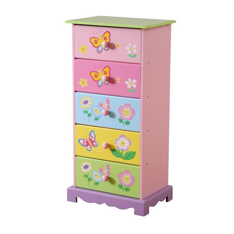 ink Hand Painted 5 Drawer Dresser - Olivia the Fairy, 18.5 CharmyDecor ink Hand Painted 5 Drawer Dresser - Olivia the Fairy, 18.5 CharmyDecor
