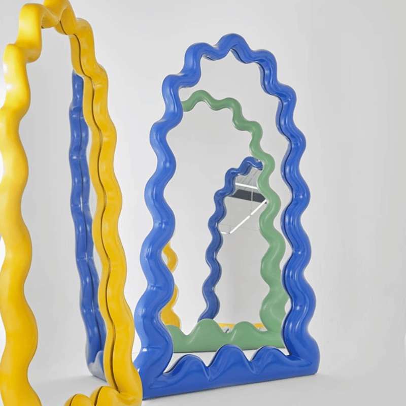 Unique Floor-Length Mirror with Irregular Decorative Frame – CharmyDecor