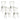 4-Pack Farmhouse Resin Cross Back Chair with Lime White Finish