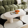 40 Inch Cream-White Abstract Coffee Table in Cloud Shape