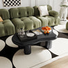 40 Inch Matte Black Abstract Coffee Table in Cloud Shape