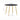 A dimension image of our 40" Black Minimalist Circular Dining Table with Gold Plated Legs