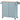 41" Blue Kitchen Cart with Spice Rack, Towel Rack and Two Drawers