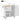 41" White Kitchen Cart with Spice Rack, Towel Rack and Two Drawers