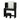 42" Modern Black Rectangular Dressing Table with 10-lamp Bulb and 2 Drawers