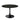 black table in a white background 