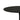 Black material of the round table in a white background 
