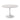 White circular table in a white background 