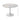 A dimension image of our 42" Modern White Round Pedestal Dining Table with Metal Legs