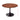 A dimension image of the 42" Round Oak Table-top Pedestal Dining Table with Black Metal Legs