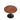 42" Round Oak Table-top Pedestal Dining Table with Black Metal Legs