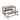 43.3" Industrial Dining Table Set with 2 Benches