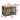 animal crate with Rotatable Feeding Bowl, Wheels, Three Doors, Flip-Up Top Opening