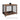 43" Rustic Brown Furniture-Style Dog Crate 