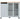 44" Grey Blue LED Light Kitchen Island Cart with Fluted Glass Doors and 1 flip Cabinet Door