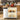 44" White LED Light Kitchen Island Cart with Fluted Glass Doors and 1 flip Cabinet Door