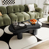 47 Inch Matte Black Abstract Coffee Table in Cloud Shape