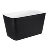 47" Modern Black & White Acrylic Freestanding Soaking Bathtub