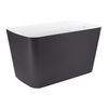 47" Modern Gray & White Acrylic Freestanding Soaking Bathtub