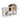 A dimension Image of our 48" Deluxe Yellow and White Wood Pet House Chicken Coop and Rabbit Hutch