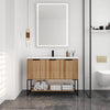 48" Modern Maple Freestanding Bathroom Vanity with Resin Top and Soft Close Doors & Drawer