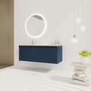 48" Navy Blue Floating Bathroom Vanity with Drop-Shaped Resin Sink