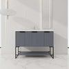 48" Luxury Gray Freestanding Bathroom Vanity with Resin Top and Soft Close Doors & Drawer