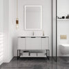 48" Luxury White Freestanding Bathroom Vanity with Resin Top and Soft Close Doors & Drawer