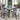 5-Piece Counter Height Dining Table Set - 40" Faux Marble Table and 4 Grey Dining Chairs